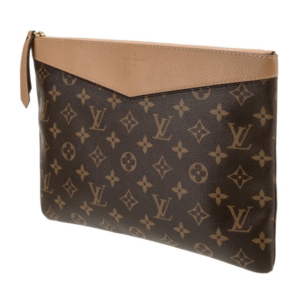 Louis Vuitton Brown and Tan Monogram Pouch - Picture 2 of 5